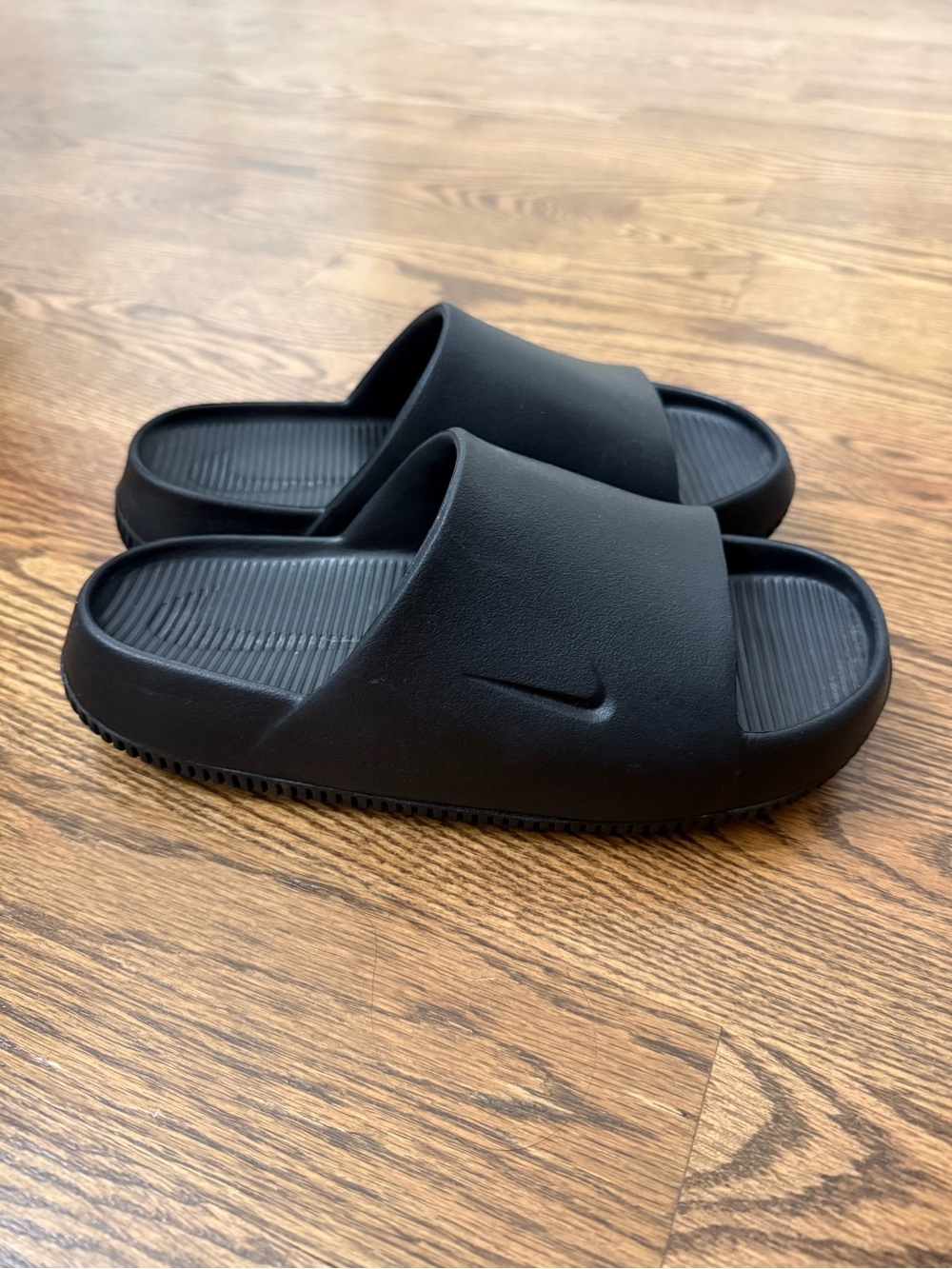 Nike Calm Black Slip-On Slides Sandals M6/W7 Sport